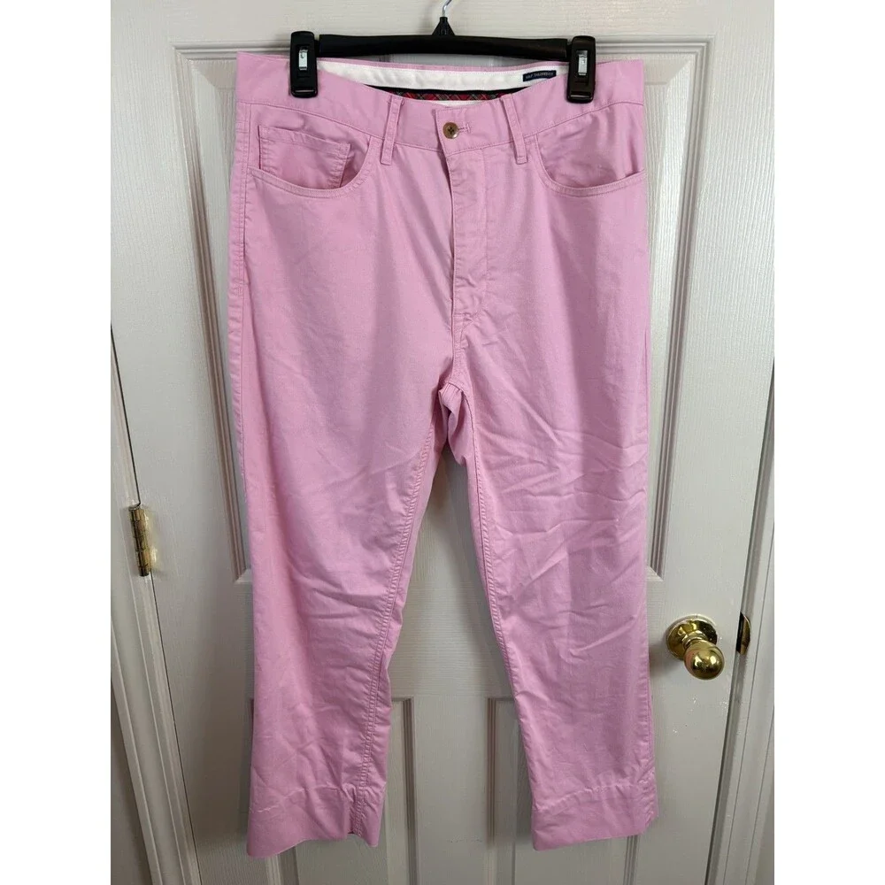 Polo Golf Ralph Lauren Mens Tailored Fit Pants 32/30 Pink lightweight Stretch